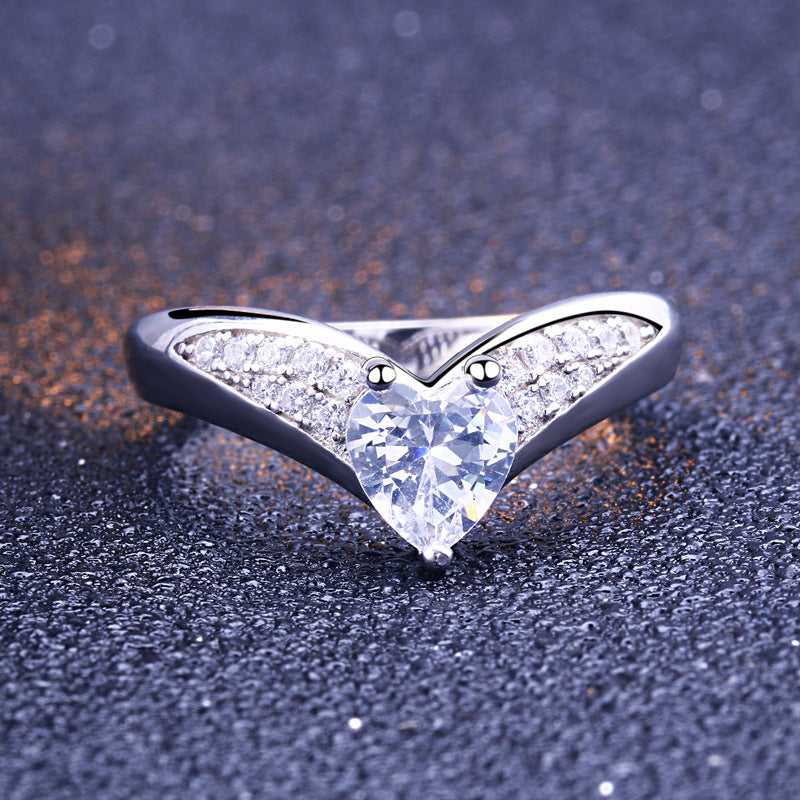 FairyLocus Heart Cut Sterling Silver Ring Set FLCYTJRG06 FairyLocus