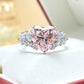 FairyLocus 6ct "Ardently Love" Heart Shape Pink Engagement Sterling Silver Ring FLCYBSRG16 FairyLocus