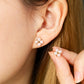 Fairylocus "Four-Leaf Clover" Austrian Crystal Pearl Sterling Silver Stud Earrings FLZZER20 Fairylocus