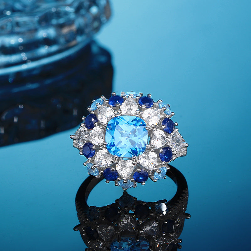 FairyLocus “Blue Siren” Artisan Customized Sterling Silver Ring FLCSBSRG03 FairyLocus