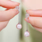 Fairylocus "Pastoral Pearl" Austrian Crystal Pearl Sterling Silver Drop Earrings FLZZER04 Fairylocus