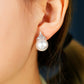 Fairylocus "Crowned Princess" Austrian Crystal Pearl Sterling Silver  Stud Earrings FLZZER08 Fairylocus
