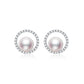 Fairylocus "Luminous" Austrian Crystal Pearl Sterling Silver Stud Earrings FLZZER22 Fairylocus