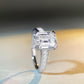 FairyLocus 4ct Emerald Cut Sterling Silver Ring FLCYBSRG46 FairyLocus