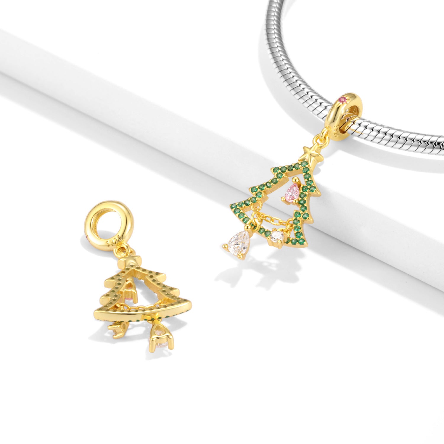 FairyLocus "Christmas Tree" Christmas Tree Sterling Silver Necklace Jewelry Gift FLCYNL10 FairyLocus