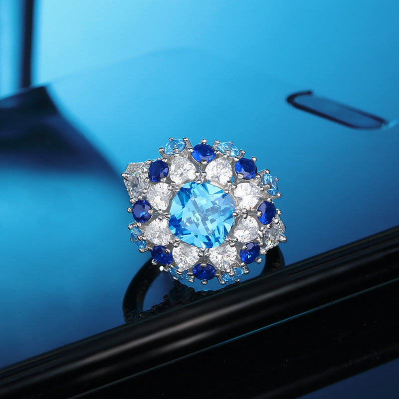 FairyLocus “Blue Siren” Artisan Customized Sterling Silver Ring FLCSBSRG03 FairyLocus