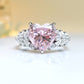 FairyLocus 6ct "Ardently Love" Heart Shape Pink Engagement Sterling Silver Ring FLCYBSRG16 FairyLocus