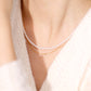FairyLocus Round Double-layered Stacked Austrian Crystal Pearl Necklace Aurora Pale Pink FLSJZZNL09 FairyLocus