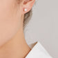 Fairylocus "Miss Modern" Austrian Crystal Pearl Sterling Silver Stud Earrings FLZZER23 Fairylocus