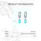 FairyLocus Ice Blue Emerald Cut Sterling Silver 18K Gold Plated Drop Earrings FLCYER-INS31 Fairylocus