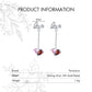 FairyLocus ”Crystal Heart" Sterling Silver 18K Gold Plated Drop Earrings FLCYER-INS47 Fairylocus