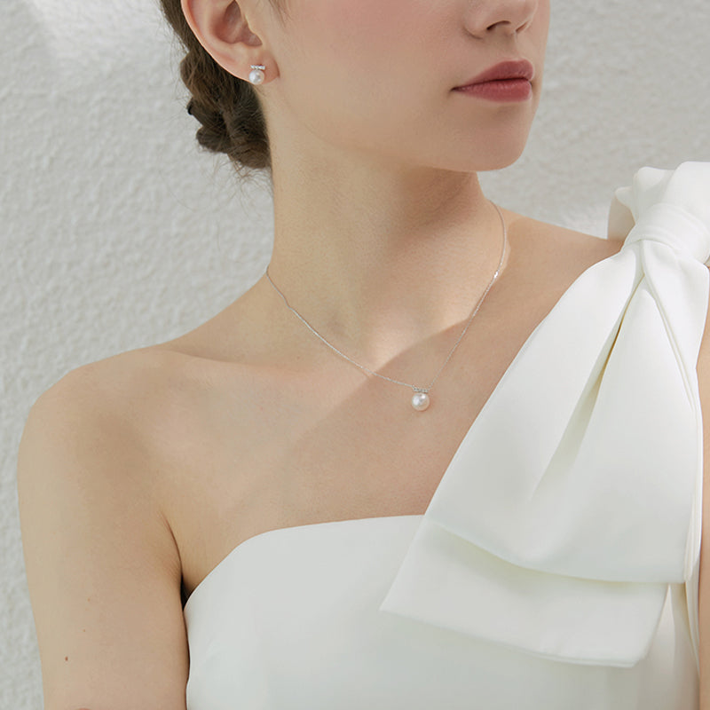 Fairylocus Elegant Design Austrian Crystal Pearl Sterling Silver Earrings FLZZER48 Fairylocus