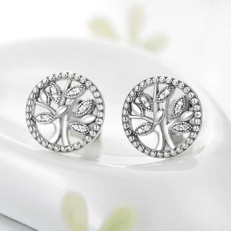 FairyLocus Life Tree Sterling Silver 18K Gold Plated Stud Earrings FLCYER-INS22 Fairylocus
