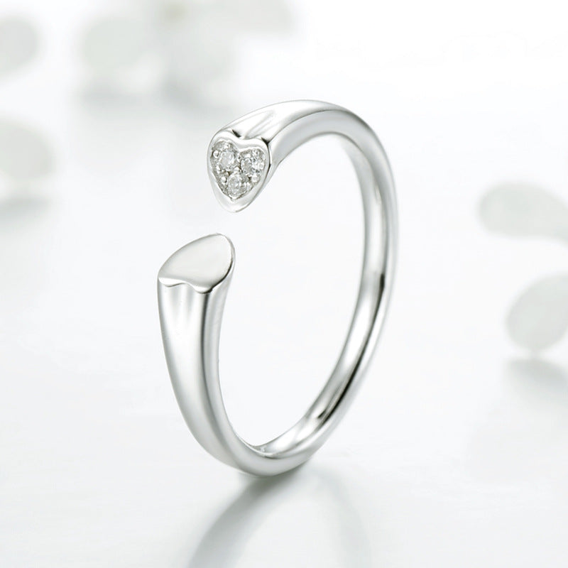 FairyLocus "Heart in Bloom " Eternity Band Sterling Silver Open Ring Gifts FLCYRG-KK03 Fairylocus