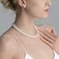 FairyLocus Round Double-layered Stacked Austrian Crystal Pearl Necklace Aurora Pale Pink FLSJZZNL07 FairyLocus