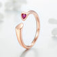 FairyLocus "Heart in Bloom " Rose Gold Eternity Band Sterling Silver Open Ring Gifts FLCYRG-KK05 Fairylocus