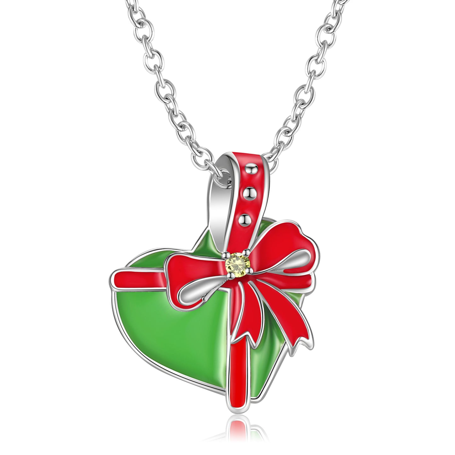 FairyLocus "Everlasting Love" Christmas Heart Cut Sterling Silver Necklace Jewelry Gift FLCYNL02 FairyLocus