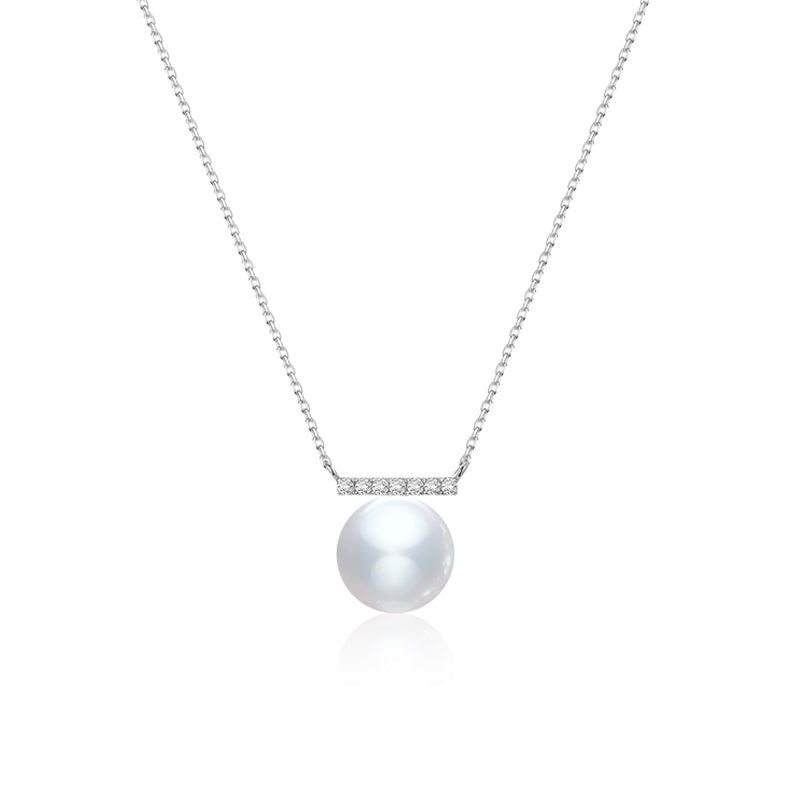 Fairylocus "Balance" Austrian Crystal Pearl Sterling Silver Necklace FLZZNL17 Fairylocus