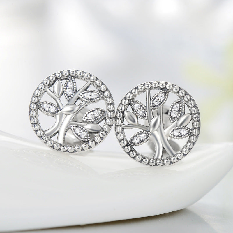 FairyLocus Life Tree Sterling Silver 18K Gold Plated Stud Earrings FLCYER-INS22 Fairylocus