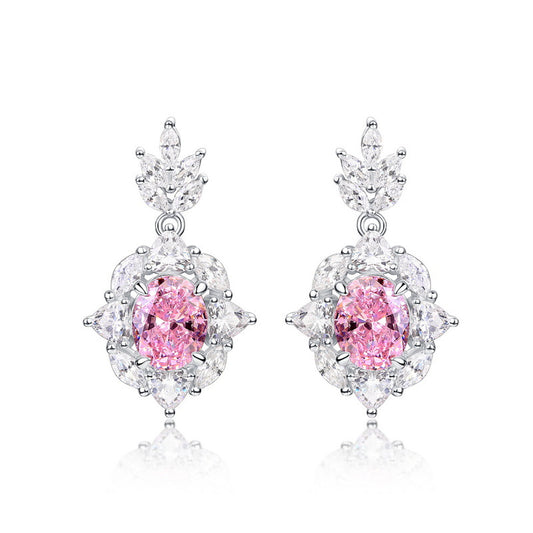 FairyLocus "Coronation" Pink Brillant Sterling Silver Earrings FLCSBSER08 FairyLocus