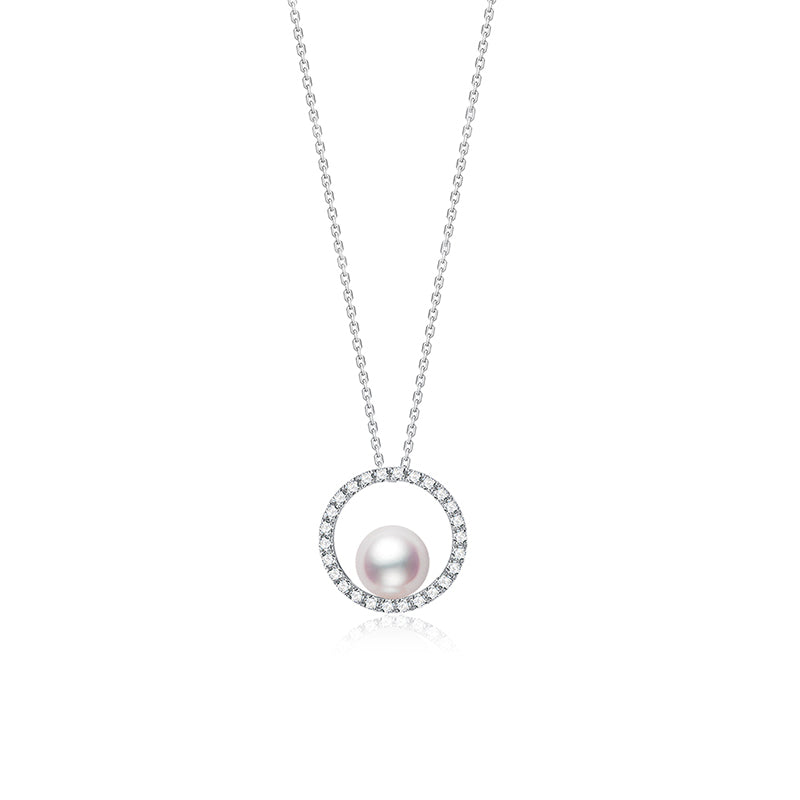 Fairylocus "Planet" Austrian Crystal Pearl Sterling Silver Necklace FLZZNL23 Fairylocus