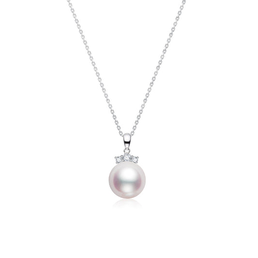Fairylocus "Crown Princess" Austrian Crystal Pearl Sterling Silver Necklace FLZZNL15 Fairylocus