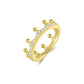FairyLocus Dazzling Gold Crown Stackable Sterling Silver Ring Trendy Gifts Stacking Band FLCYRG-BK19 FairyLocus