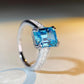FairyLocus 4ct Emerald Cut Engagement Sterling Silver Ring FLCYBSRG44 FairyLocus