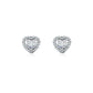 FairyLocus Halo Heart Cut Sterling Silver 18K Gold Plated Stud Earrings FLCYER-INS18 Fairylocus