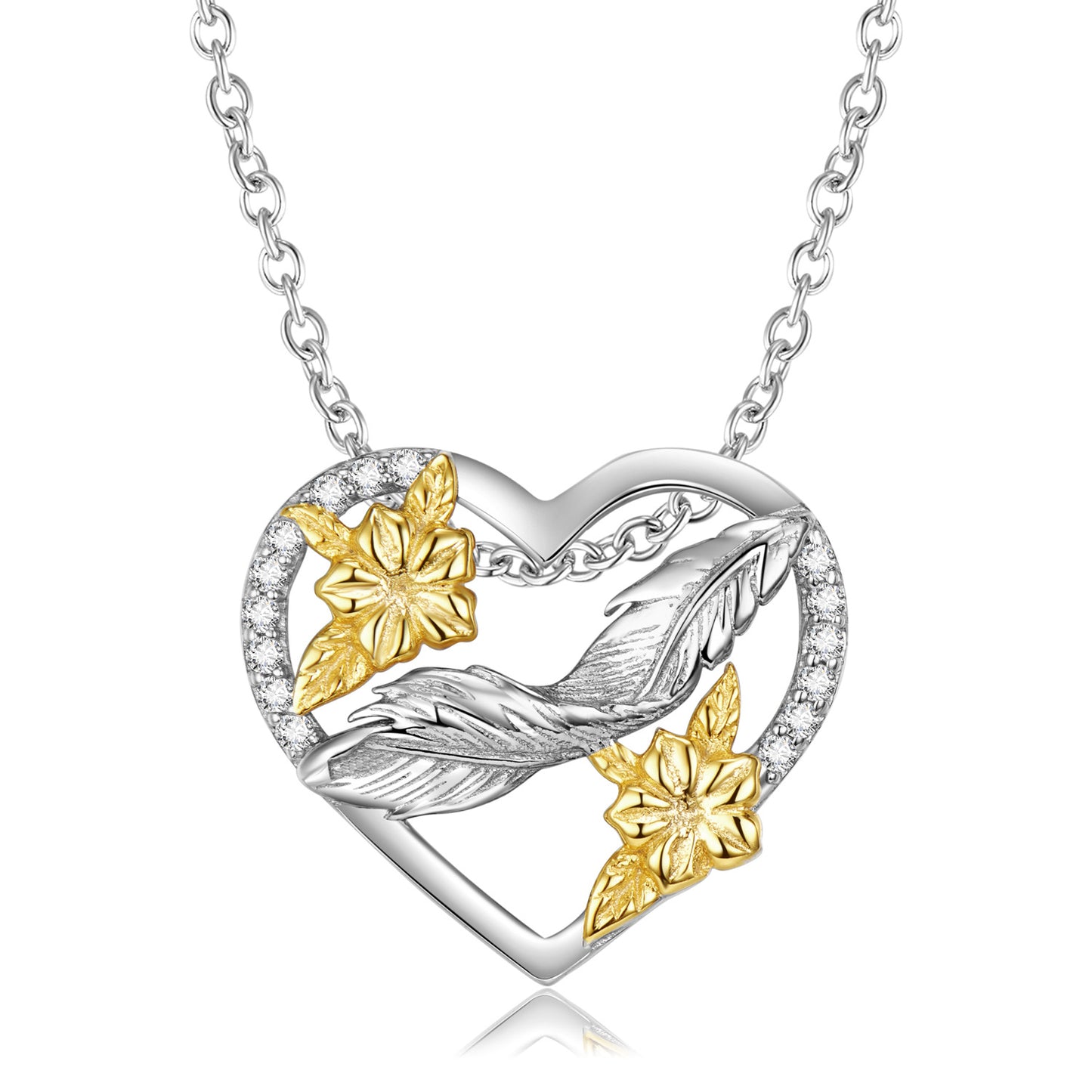FairyLocus "Everlasting Love" Christmas Heart Cut Sterling Silver Necklace Jewelry Gift FLCYNL05 FairyLocus