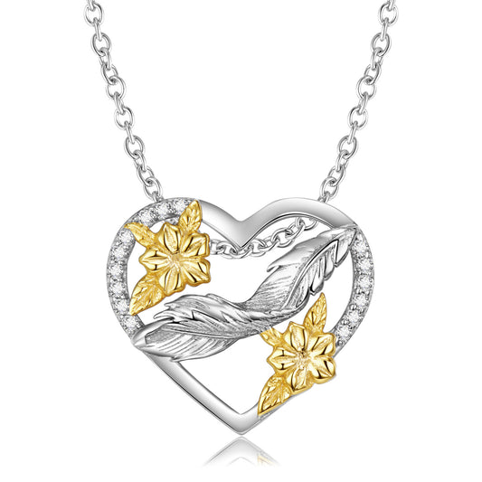FairyLocus "Everlasting Love" Christmas Heart Cut Sterling Silver Necklace Jewelry Gift FLCYNL05 FairyLocus