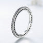 FairyLocus Simple Drill Wedding Sterling Silver Ring Trendy Gifts Stacking Band FLCYRG-BK51 FairyLocus