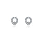 FairyLocus Classic Round Cut Sterling Silver 18K Gold Plated Stud Earrings FLCYER-INS24 Fairylocus