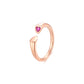 FairyLocus "Heart in Bloom " Rose Gold Eternity Band Sterling Silver Open Ring Gifts FLCYRG-KK05 Fairylocus