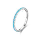 FairyLocus Simple Turquoise Sterling Silver Ring Trendy Gifts Stacking Band FLCYRG-BK60 FairyLocus