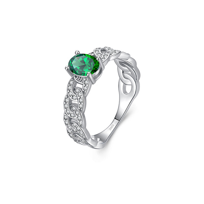 FairyLocus Dazzlin Classic Cut Enhancer Sterling Silver Ring Wedding Promise Gifts FLCYRG-BK38 FairyLocus