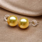 Fairylocus Classic Design Austrian Crystal Golden Pearl Sterling Silver Earrings FLZZER61 Fairylocus