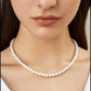 FairyLocus Round Austrian Crystal Pearl Necklace Aurora Pale Pink 6mm-8mm FLSJZZNL01 FairyLocus