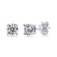 FairyLocu Classic Round Cut Moissanite Diamond Sterling Silver Stud Earrings D Color VVS1 FLZZERMS05 FairyLocus