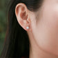FairyLocu Classic Round Cut Moissanite Diamond Sterling Silver Stud Earrings D Color VVS1 FLZZERMS05 FairyLocus