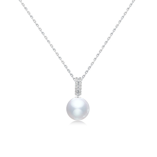 Fairylocus "My Princess" Austrian Crystal Pearl Sterling Silver Necklace FLZZNL24 Fairylocus