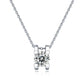 FairyLocus “Timeless” Moissanite Pendant Necklace Sterling Silver D Color VVS1 Clarity Brilliant Round Cut Lab Created Diamond Necklace FLZZNLMS01 FairyLocus