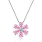 FairyLocus "Cherry Bloosom“ Pink Pear Cut Sterling Silver Necklace FLCYBSNL02 FairyLocus
