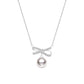 Fairylocus "Bowtie" Austrian Crystal Pearl Sterling Silver Necklace FLZZNL31 Fairylocus