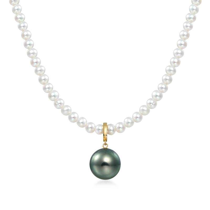 FairyLocus Round Austrian Crystal Pearl Pendant Necklace 4mm FLSJZZNL17 FairyLocus