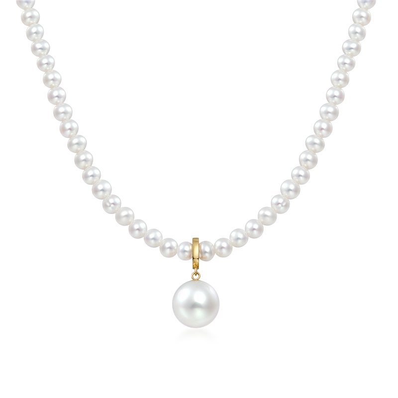 FairyLocus Round Austrian Crystal Pearl Pendant Necklace 4mm FLSJZZNL16 FairyLocus